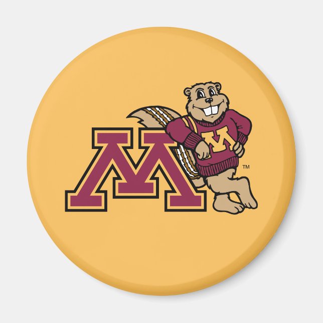 Goldy Gopher & Minnesota M Magnet (Front)