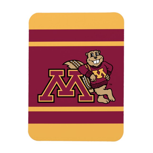 Goldy Gopher & Minnesota M Magnet (Vertical)