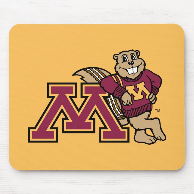 Goldy Gopher & Minnesota M Mouse Pad (Front)