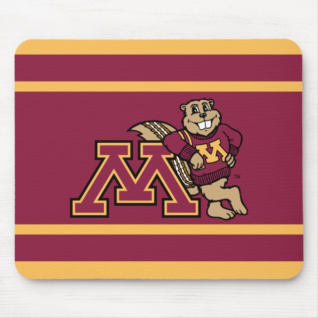Goldy Gopher & Minnesota M Mouse Pad (Front)