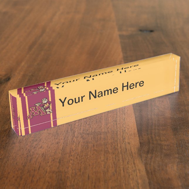 Goldy Gopher & Minnesota M Nameplate (Side)