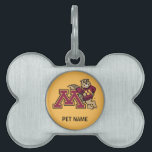 Goldy Gopher & Minnesota M Pet ID Tag<br><div class="desc">Show off your University of Minnesota athletics pride! Get your Goldy the Gopher gear here. Personalize your own Minnesota merchandise on Zazzle.com with your name or class year. Try adding text using various fonts & view a preview of your design!</div>