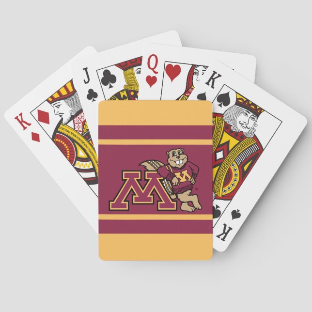Goldy Gopher & Minnesota M Poker Cards (Back)