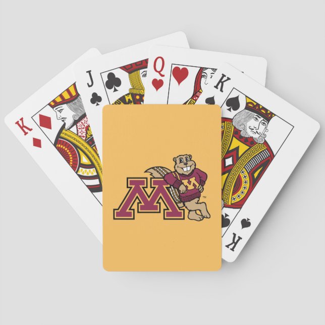 Goldy Gopher & Minnesota M Poker Cards (Back)