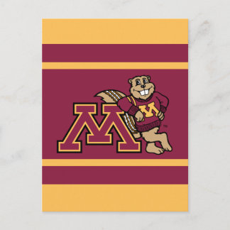 Goldy Gopher & Minnesota M Postcard