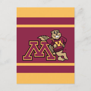 Goldy Gopher & Minnesota M Postcard