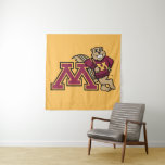 Goldy Gopher & Minnesota M Tapestry<br><div class="desc">Show off your University of Minnesota athletics pride! Get your Goldy the Gopher gear here. Personalize your own Minnesota merchandise on Zazzle.com with your name or class year. Try adding text using various fonts & view a preview of your design!</div>