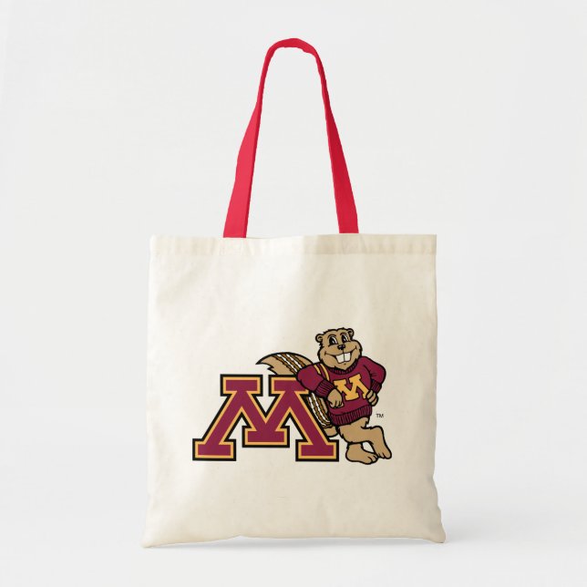 Goldy Gopher & Minnesota M Tote Bag (Front)