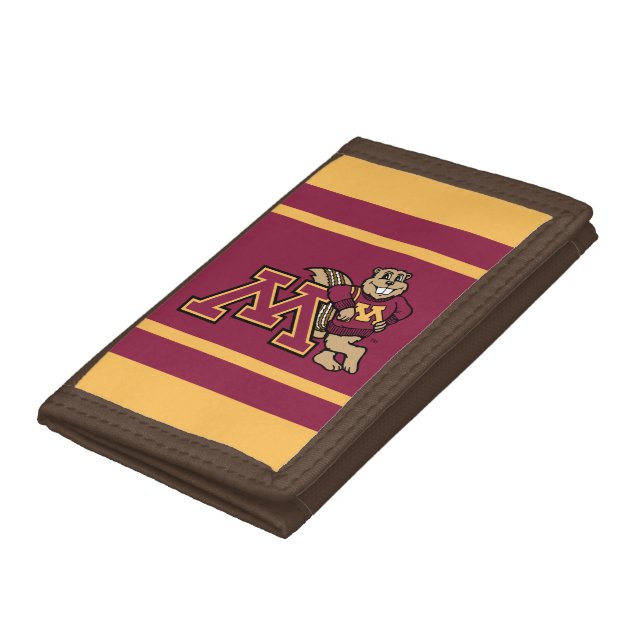 Goldy Gopher & Minnesota M Trifold Wallet (Bottom)