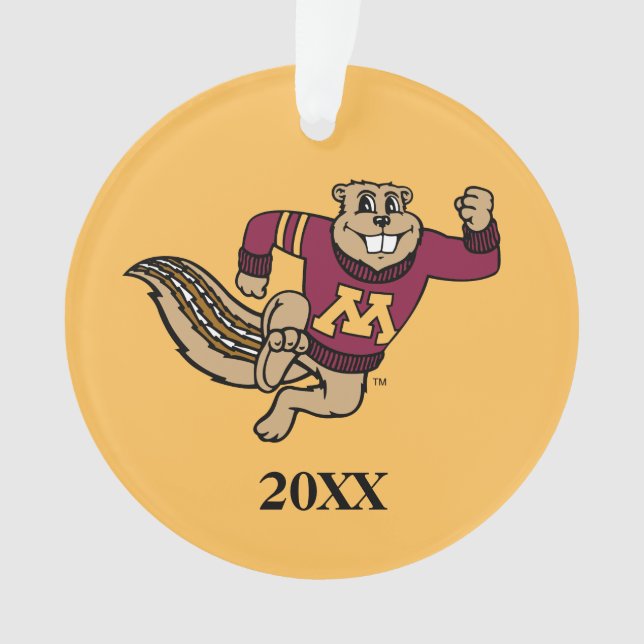 Goldy Gopher with Class Year Ornament (Front)