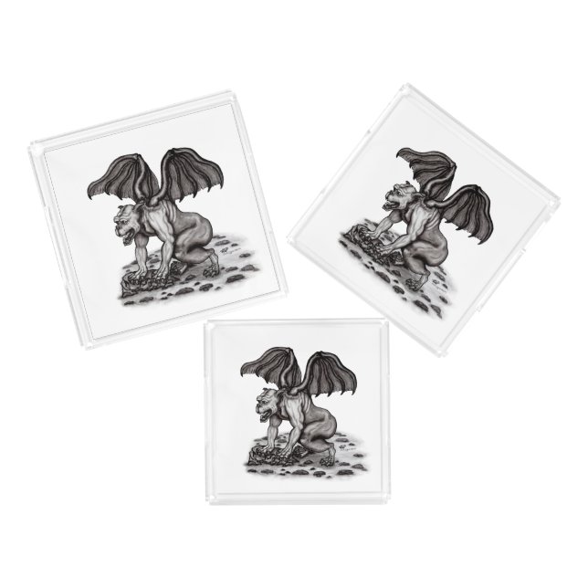 Golem Gargoyle Acrylic Tray (Set)