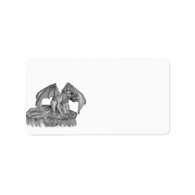 GOLEM - Gargoyle black-and-white Design Label (Front)
