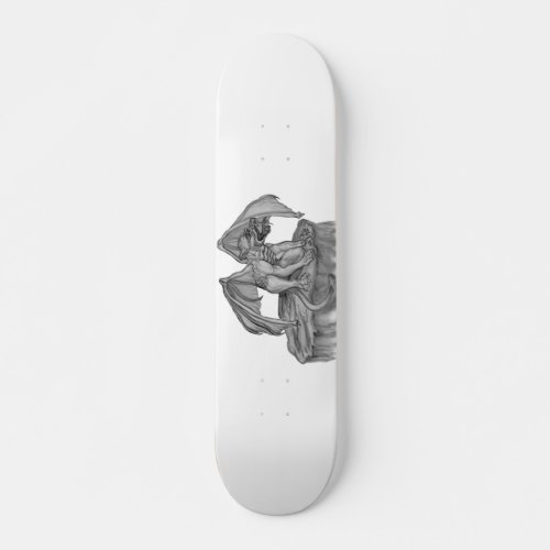 GOLEM _ Gargoyle black_and_white Design Skateboard