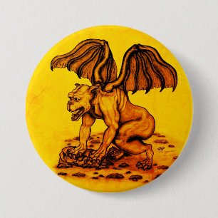 Golem Gargoyle Button