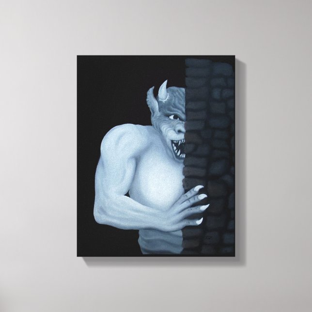 Golem - Gargoyle Canvas Print (Front)