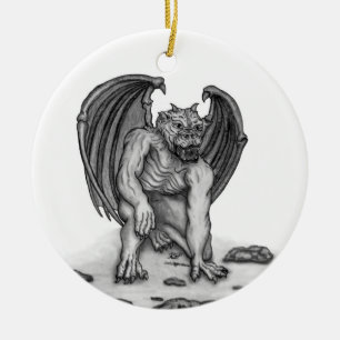 Golem Gargoyle Ceramic Ornament