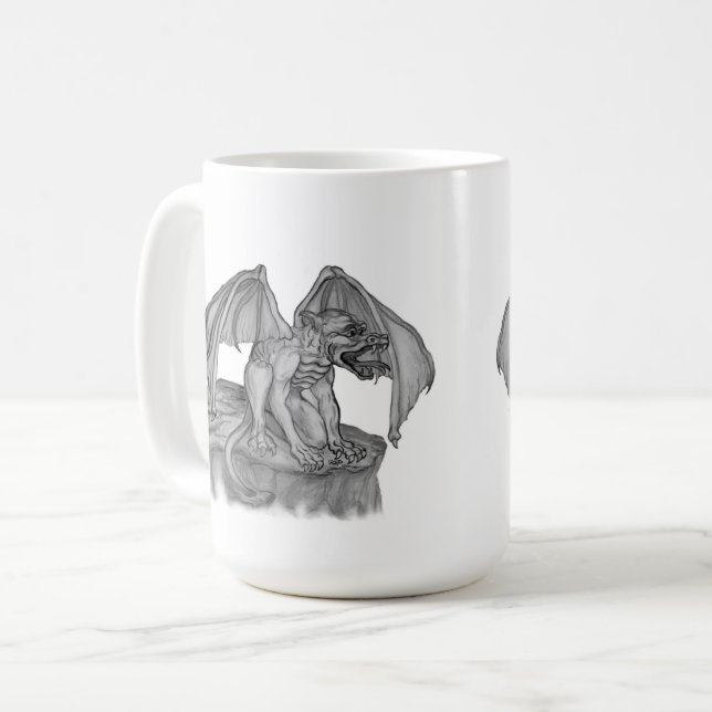 Golem Gargoyle Coffee Mug (Front Left)