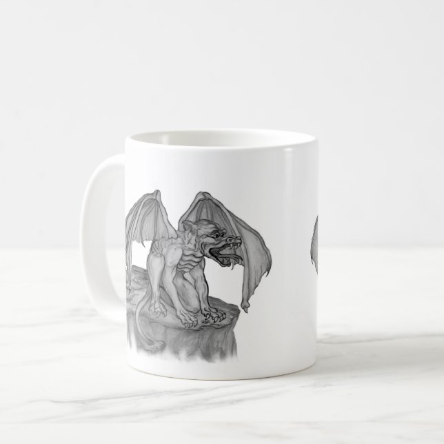 Golem Gargoyle Coffee Mug (Front Left)