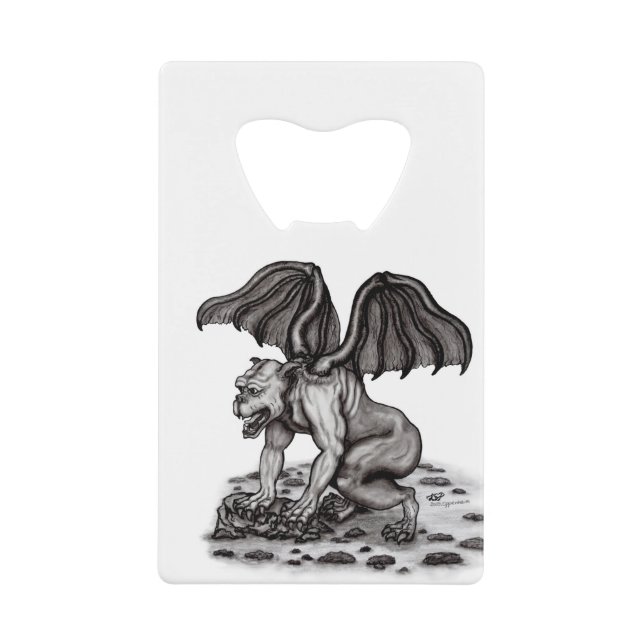 Golem Gargoyle Credit Card Bottle Opener (Front)