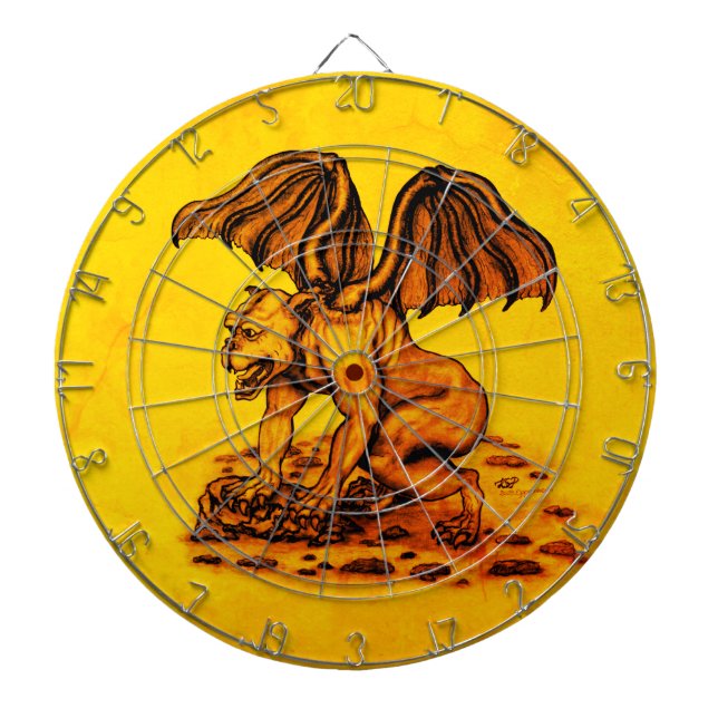 Golem Gargoyle Dart Board (Front)