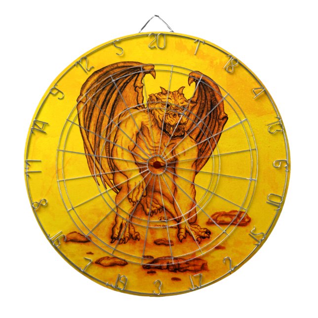 Golem Gargoyle Dart Board (Front)