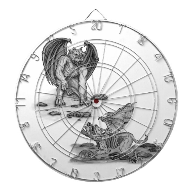 Golem Gargoyle Dart Board (Front)