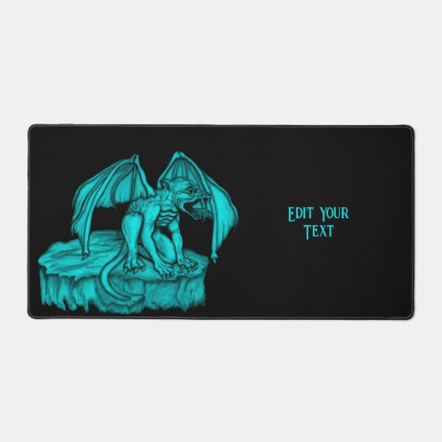 Golem Gargoyle Desk Mat (Front)