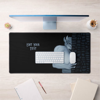 Golem Gargoyle Desk Mat