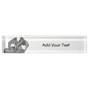 Golem Gargoyle Desk Name Plate