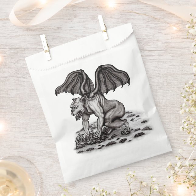 Golem Gargoyle Favor Bag (Clipped)