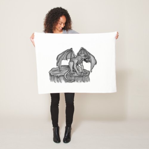 Golem Gargoyle Fleece Blanket