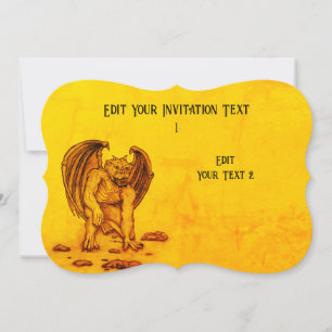 Golem Gargoyle Invitation