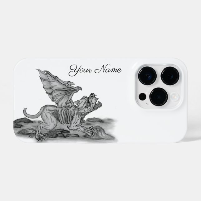 Golem Gargoyle iPhone Case (Back Horizontal)