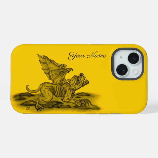 Golem Gargoyle Iphone Case (Back Horizontal)