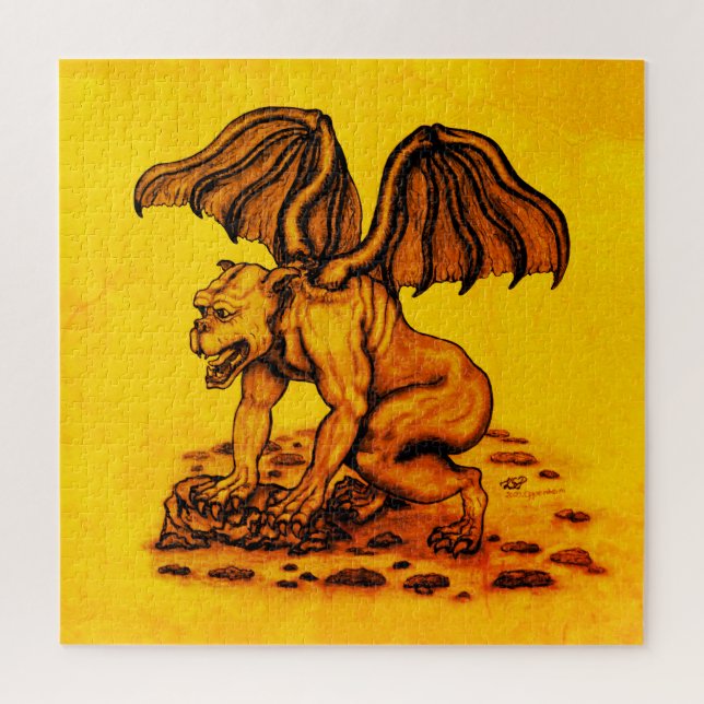Golem Gargoyle Jigsaw Puzzle (Vertical)