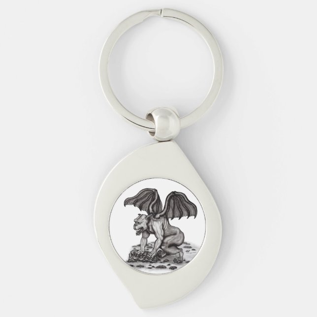 Golem Gargoyle Keychain (Front)