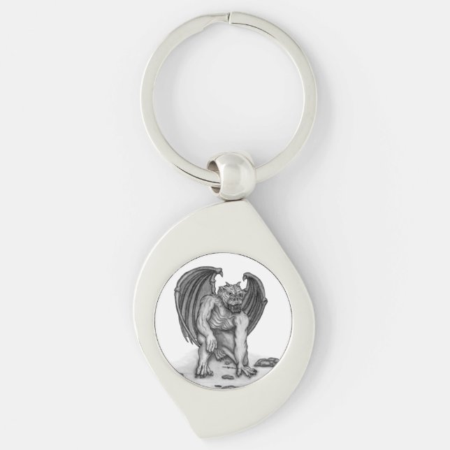 Golem Gargoyle Keychain (Front)