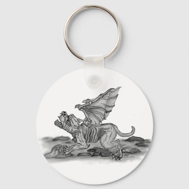Golem Gargoyle Keychain (Front)