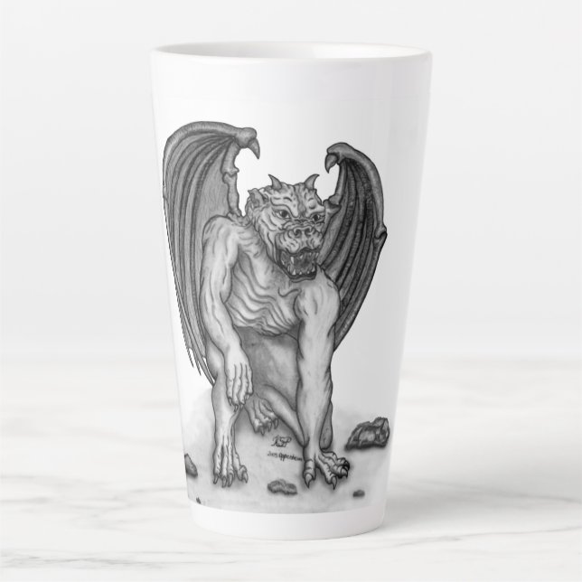 Golem Gargoyle Latte Mug (Front)