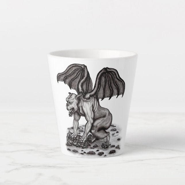 Golem Gargoyle Latte Mug (Front)
