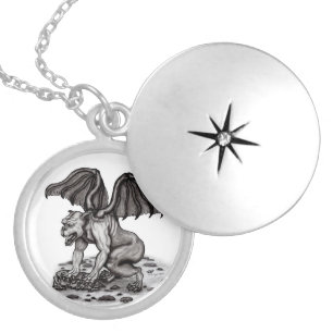 Golem Gargoyle Locket Necklace
