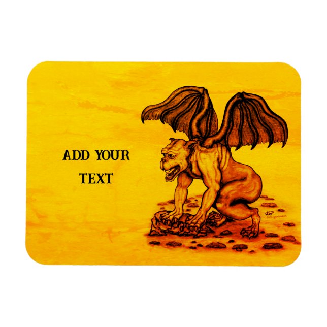 Golem Gargoyle Magnet (Horizontal)