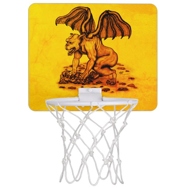 Golem Gargoyle Mini Basketball Hoop (Front)