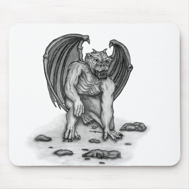 Golem Gargoyle Mouse Pad (Front)