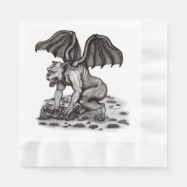 Golem Gargoyle Napkins (Front)
