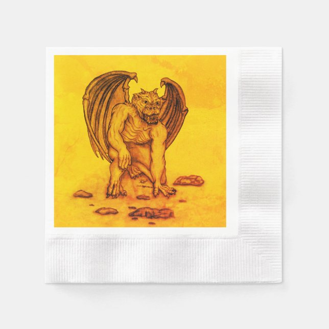 Golem Gargoyle Napkins (Front)