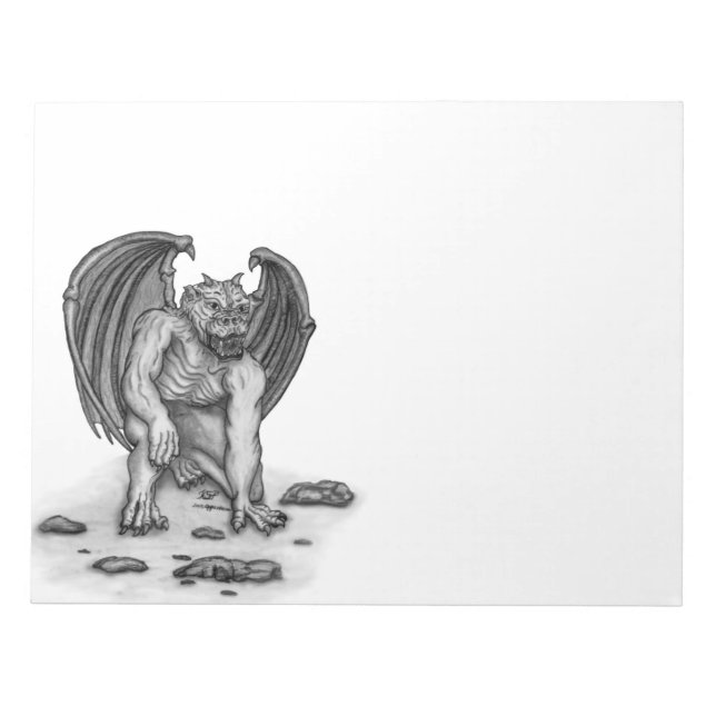 Golem Gargoyle Notepad (Front)