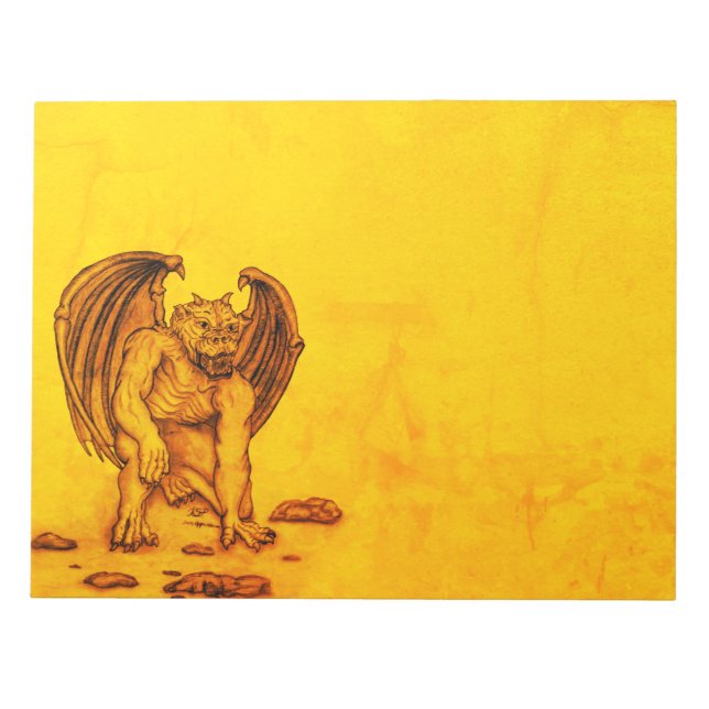 Golem Gargoyle Notepad (Front)