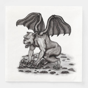 Golem Gargoyle Paper Dinner Napkins