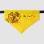 Golem Gargoyle Pet Bandana Collar<br><div class="desc">Golem Gargoyle - Fantasy Art Pencil drawing by Krisi ArtKSZP >>> More Products in Store Category >>> Angel Devil Golem Gargoyle Troll Vampire >>> Golem auf Fels</div>